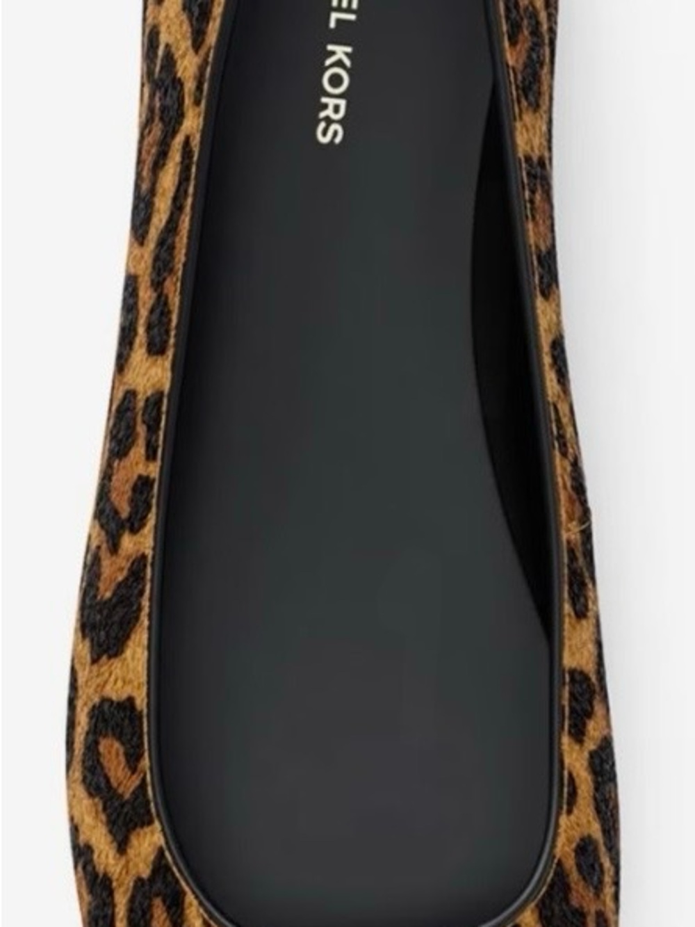 Michael Kors Leopard-Print Ballet Flat in Tan and Black